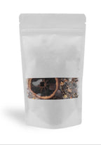 Windowed White Kraft POUCH  With Zip
