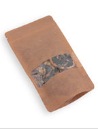 Windowed Kraft Stand-Up Pouch With Zip