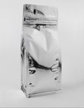 Grey Metalized Flat Bottom Packaging with Zip-Lock