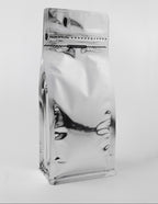 Grey Metalized Flat Bottom Packaging with Zip-Lock
