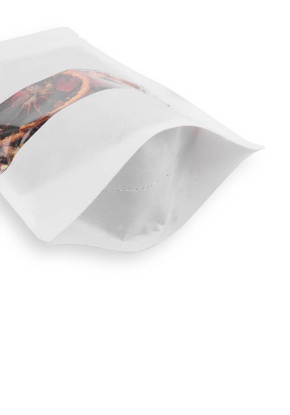 Windowed White Kraft Doypack