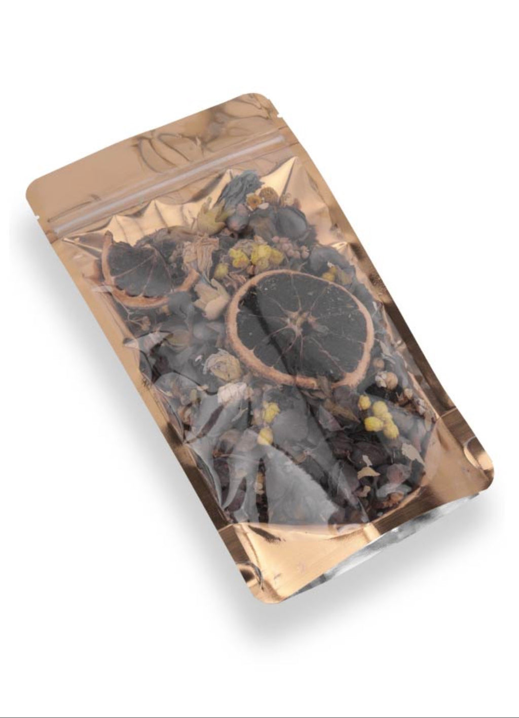Transparent Gold Metalized Doypack With Zip