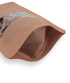 Windowed Kraft Stand-Up Pouch With Zip