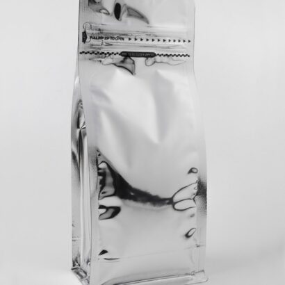 Grey Metalized Flat Bottom Packaging