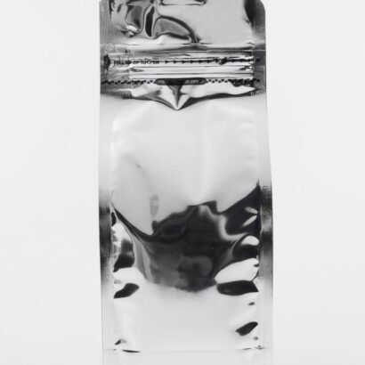 Grey Metalized Flat Bottom Packaging