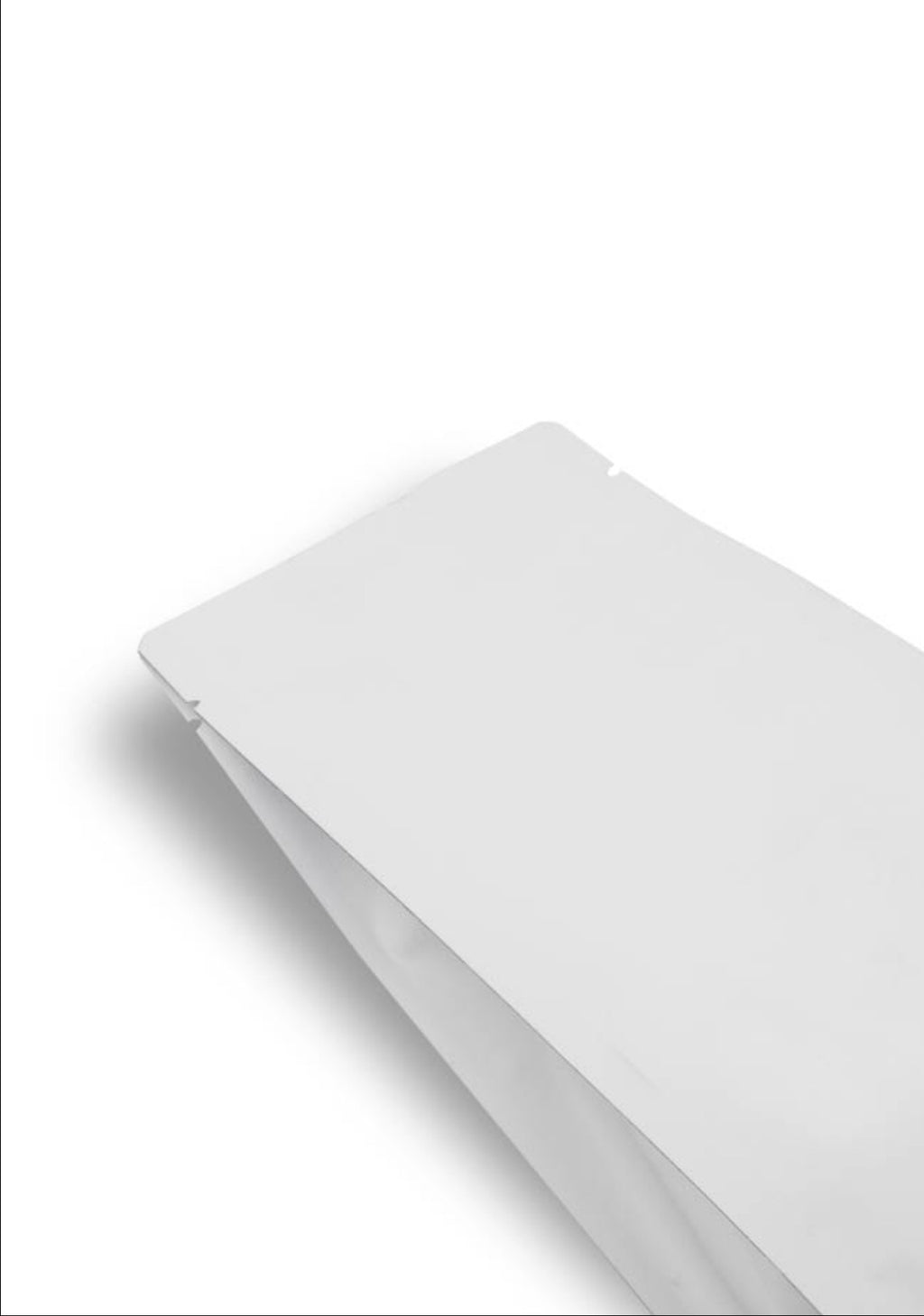 Matte White Flat Base Without Zip Closure