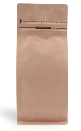 Kraft Metalized Flat Bottom Packaging with Zip-Lock