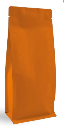 Matte Orange Metalized Flat Bottom Packaging
