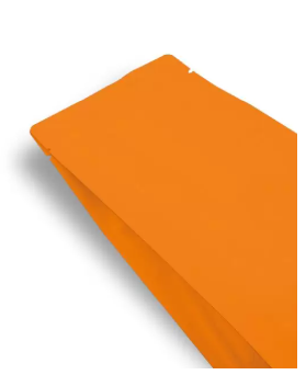 Matte Orange Metalized Flat Bottom Packaging with Zip-Lock