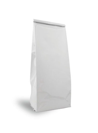 Matte White Gusseted Bag