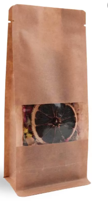 Windowed Kraft Flat Bottom Packaging