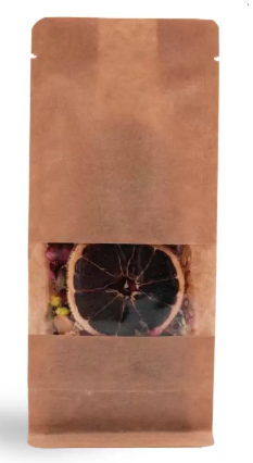 Windowed Kraft Flat Bottom Packaging