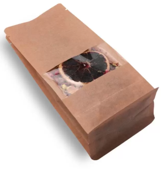 Windowed Kraft Flat Bottom Packaging