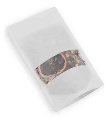 Windowed White Kraft Doypack