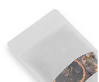 Windowed White Kraft Doypack