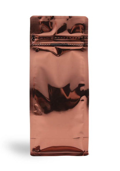 OTTO&ONE bronze flat-bottom pouch with zip – front view