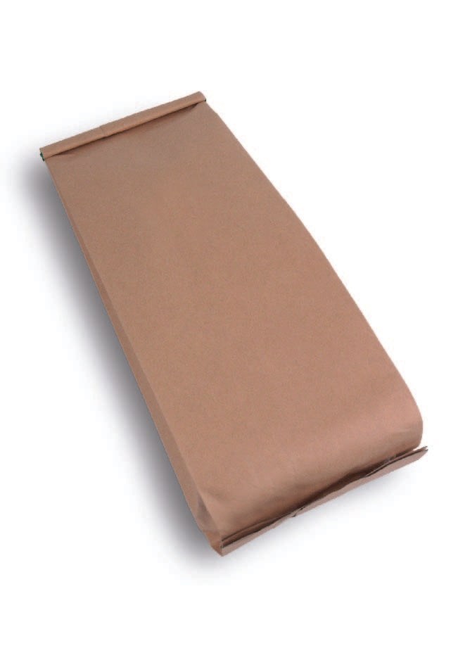 OTTO&ONE kraft gusseted pouch – laid-down angled view