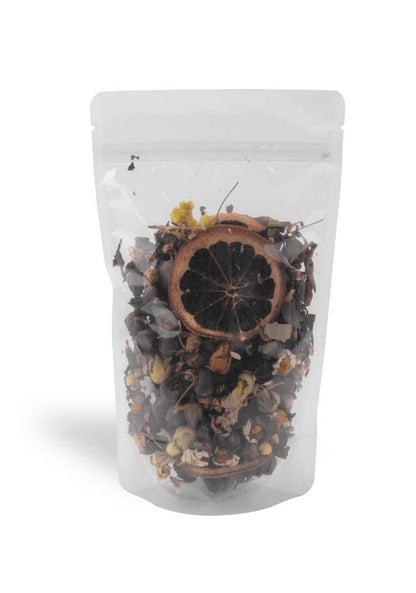 OTTO&ONE transparent stand-up pouch with zip – front view