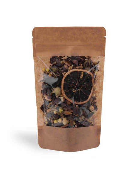 OTTO&ONE windowed kraft stand-up pouch with zip – front view