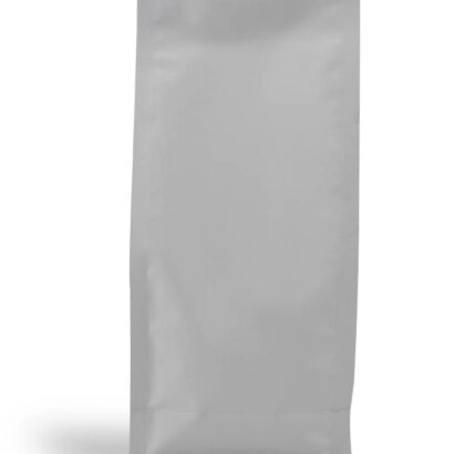 Matte White Flat Bottom With Valve But No Zip Closure