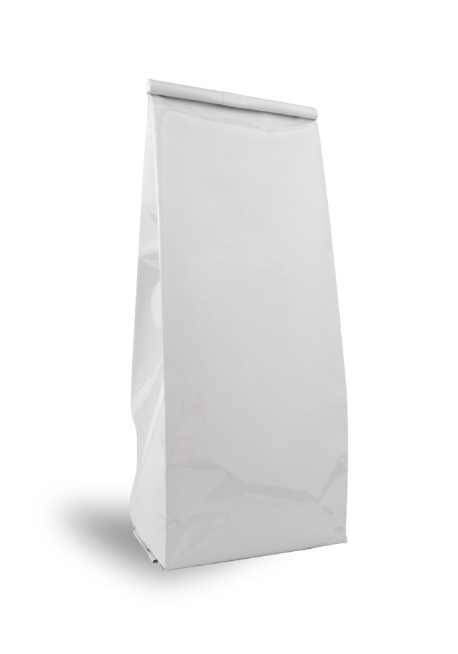 Matte White Gusseted Bag