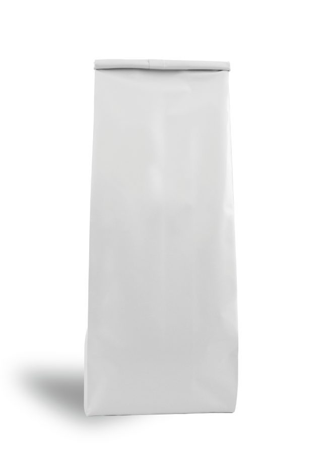 Matte White Gusseted Bag
