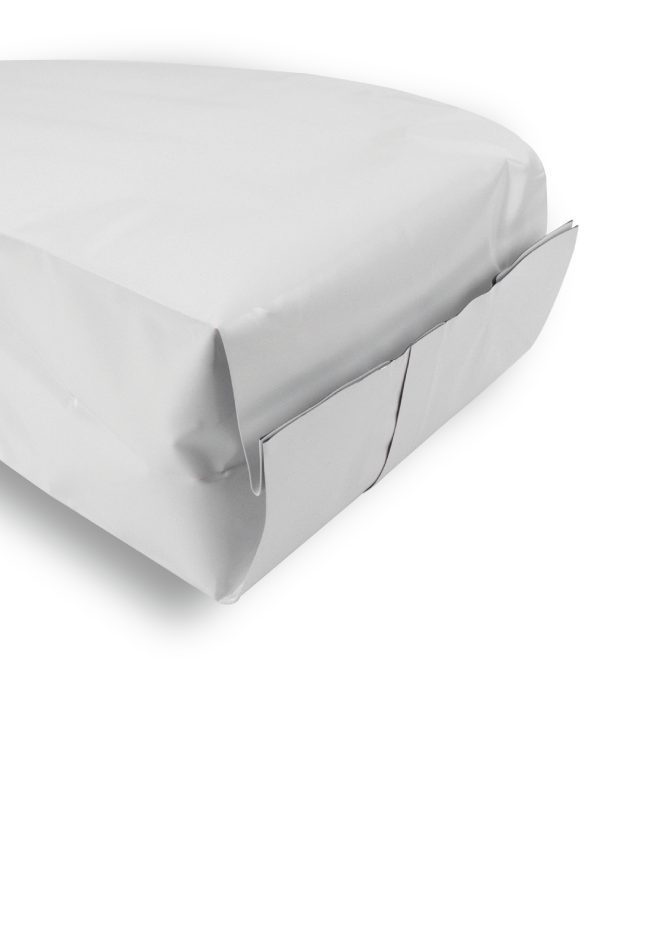 Matte White Gusseted Bag